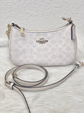 Coach Women's Teri Shoulder Bag Signature Canvas - White/Chalk